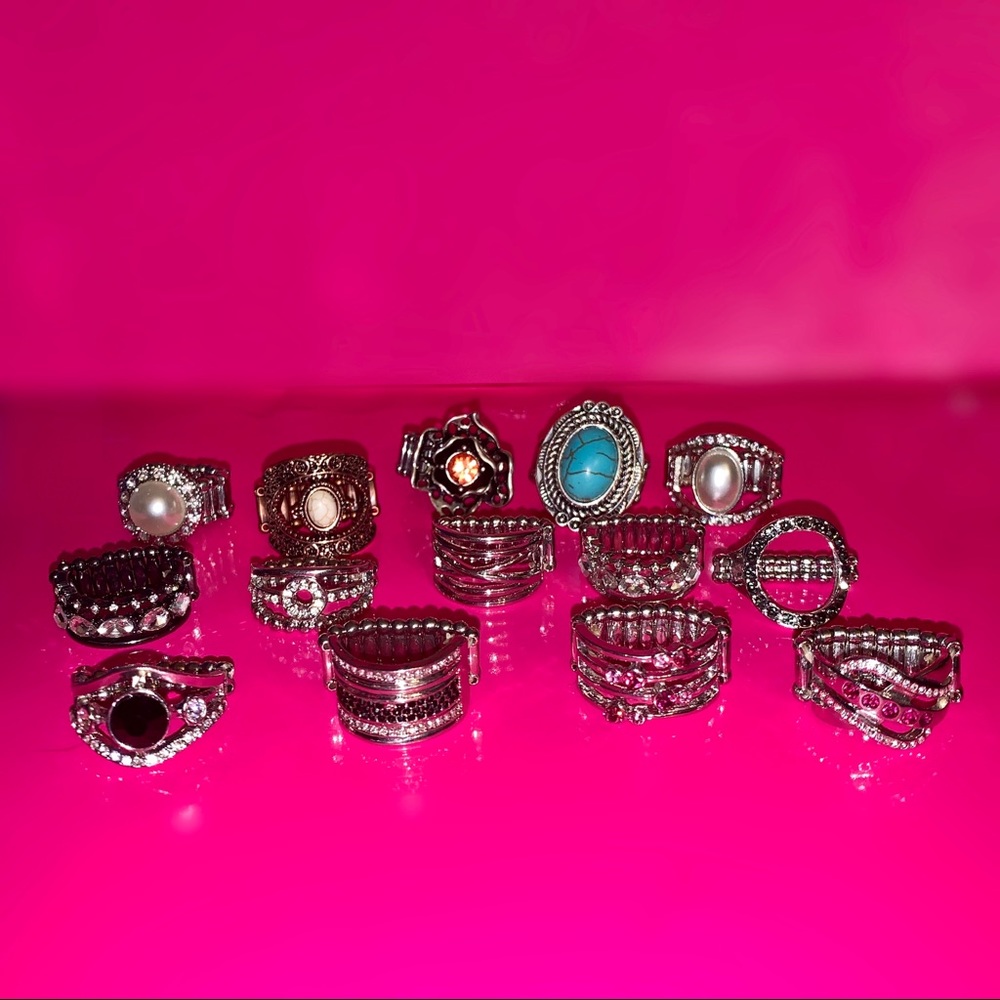 14 Paparazzi stretch rings